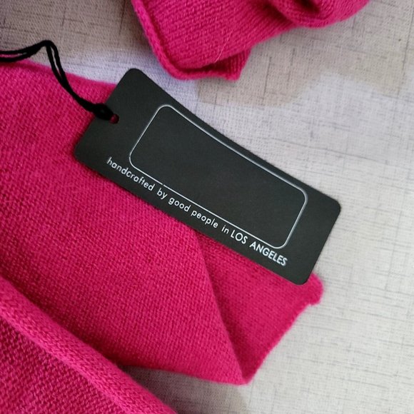 +Beryll Cashmere Serape Cape Shawl Wrap Open Front Poncho Ruana Raspberry OS - Picture 11 of 11